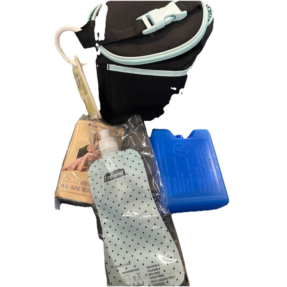 New Nursing Cooler Bag With Ice Pack, And Couple Sample Items With Baby Tips